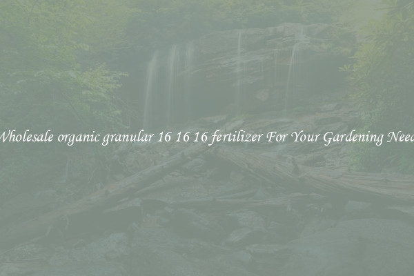 Wholesale organic granular 16 16 16 fertilizer For Your Gardening Needs