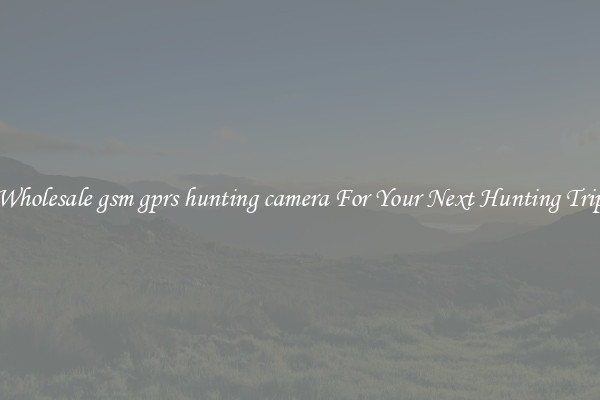 Wholesale gsm gprs hunting camera For Your Next Hunting Trip