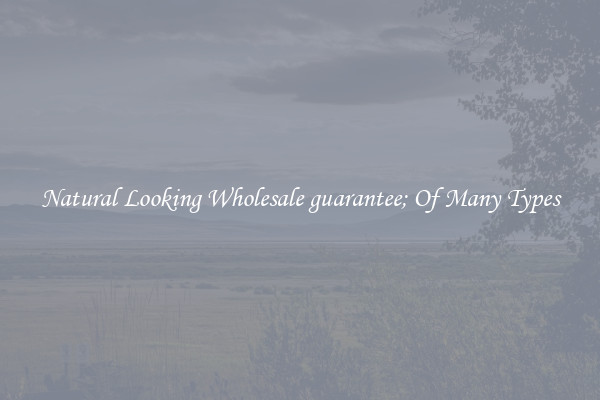 Natural Looking Wholesale guarantee; Of Many Types