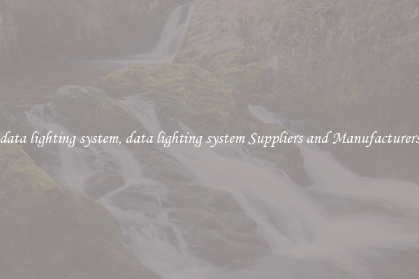 data lighting system, data lighting system Suppliers and Manufacturers