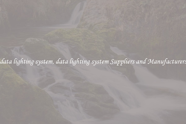 data lighting system, data lighting system Suppliers and Manufacturers
