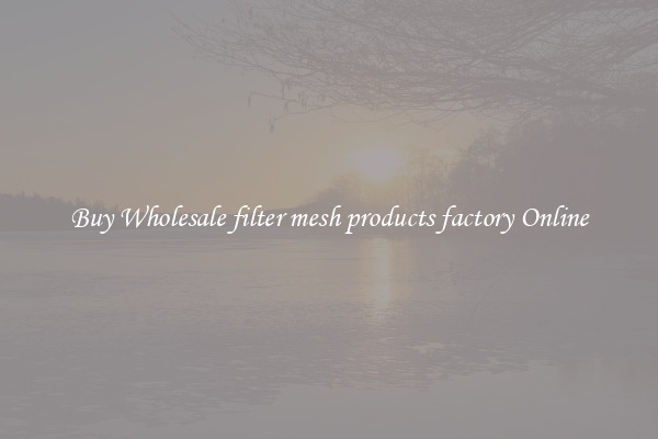 Buy Wholesale filter mesh products factory Online