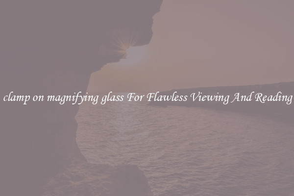 clamp on magnifying glass For Flawless Viewing And Reading