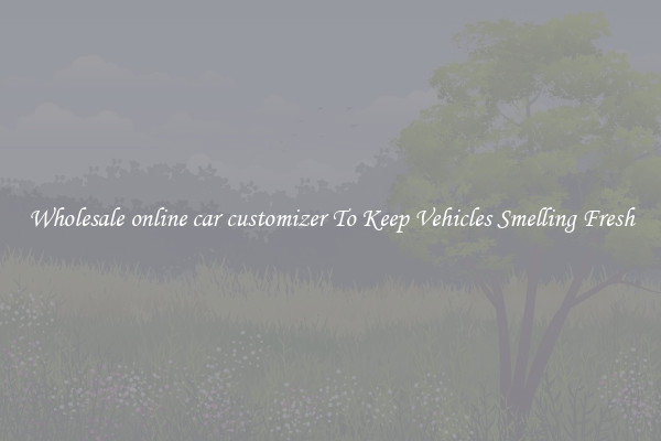 Wholesale online car customizer To Keep Vehicles Smelling Fresh
