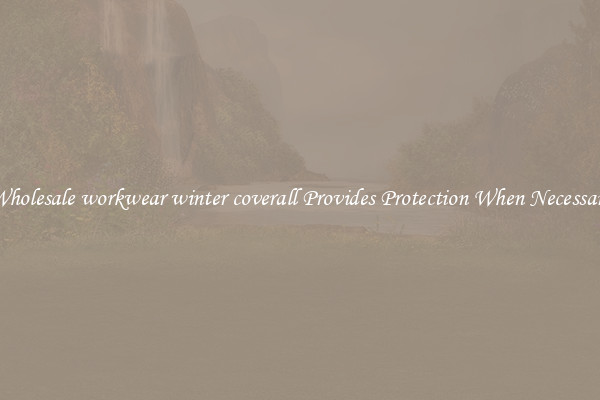Wholesale workwear winter coverall Provides Protection When Necessary