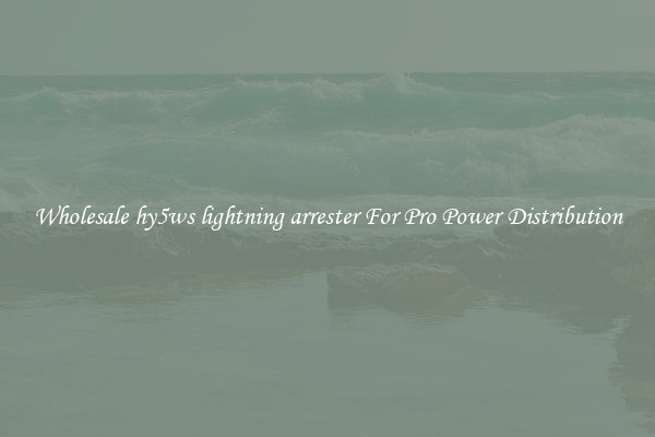 Wholesale hy5ws lightning arrester For Pro Power Distribution