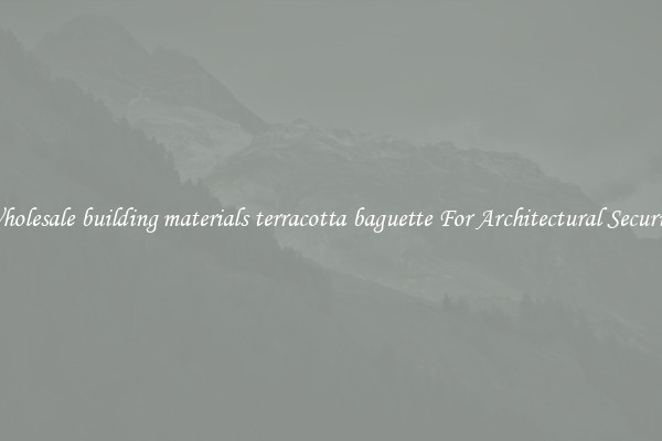 Wholesale building materials terracotta baguette For Architectural Security