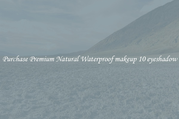 Purchase Premium Natural Waterproof makeup 10 eyeshadow
