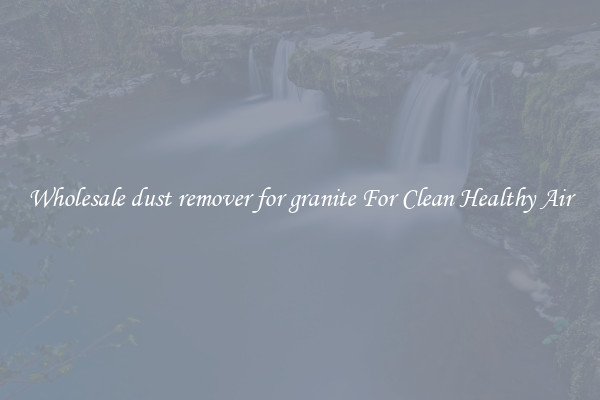 Wholesale dust remover for granite For Clean Healthy Air
