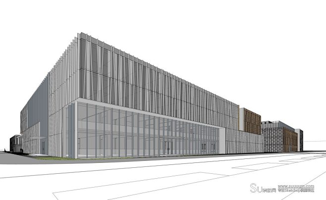 現代辦公樓SU模型設計賞析 從SketchUp模型看建筑設計的未來趨勢